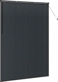 vidaXL Βενετσιάνικες Ρόδες Μαύρο 220 x 155 εκ Αλουμίνιο