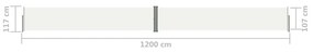 Διαχωριστικό Βεράντας Συρόμενο Κρεμ 117 x 1200 εκ. - Κρεμ