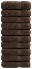 vidaXL Πετσέτες Μπάνιου Premium SOLUND 10 τεμ. Καφέ 70x140 εκ. 600 γρ./μ²
