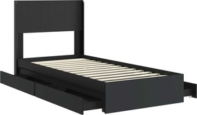 vidaXL Καλάθι με αποθήκη και κεφαλάρι Μαύρο 75 x 190 cm