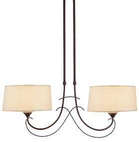 Φωτιστικό Οροφής Textile & Crystal AD80332P Brown-Beige Metal, Fabric