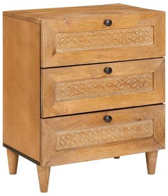 vidaXL Κομοδίνο Ανοιχτό καφέ 50 x 33 x 62 εκ. Μασίφ ξύλο ακακίας