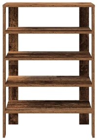 Ράφι παπουτσιών Παλιό ξύλο 61x32x87,5 cm Κατασκευασμένο ξύλο - Καφέ
