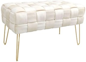 Σκαμπό Wenzo 257-000032 82x43x46cm Beige-Gold