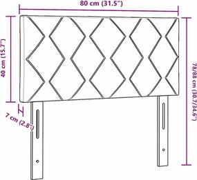 vidaXL Κεφαλάρι Σκούρο Γκρι 80 cm ύφασμα