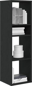vidaXL Βιβλιοθήκη Μαύρη 34x31x112 εκ. από Επεξεργασμένο Ξύλο