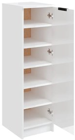 vidaXL Παπουτσοθήκη Γυαλιστερό Λευκό 30x35x100 εκ. Επεξεργασμένο Ξύλο