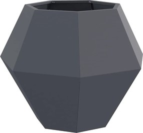 vidaXL Γλάστρα 2 pcs Ανθρακί 75 x 75 x 60 εκ Ατσάλι