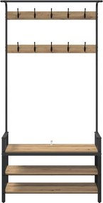 vidaXL Κρεμάστρα Artisan Δρυς 95 x 34 x 184 εκ Επεξεργασμένο ξύλο