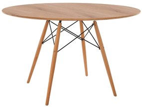 Τραπέζι Minimal Στρογγυλό HM8454.04 Φ120x75cm Natural Mdf