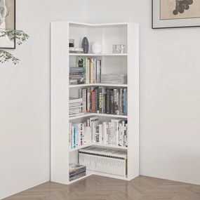 Βιβλιοθήκη Λευκό ALAPU 60x20x147