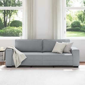 vidaXL Τριθέσιος Καναπές Ανοιχτό Γκρι 220x77x82 εκ. Ύφασμα
