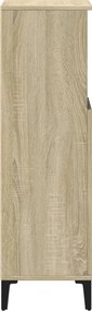 vidaXL Ντουλάπι Μπάνιου Sonoma Δρυς 30x30x100 εκ. Επεξεργασμένο Ξύλο