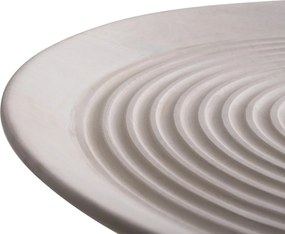 ΤΡΑΠΕΖΙ ΣΑΛΟΝΙΟΥ ΣΤΡΟΓΓΥΛΟ ROSS HM9709 ΜΑΣΙΦ ΞΥΛΟ MANGO-ΛΕΥΚΟ Φ60x45Υεκ.