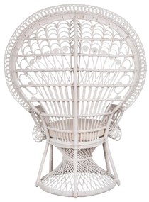 ΠΟΛΥΘΡΟΝΑ ROYAL PEACOCK HM9342.02 RATTAN ΣΕ ΛΕΥΚΟ-ΜΑΞΙΛΑΡΙ ΛΕΥΚΟ 114x72x150Yεκ.