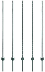 vidaXL Πό posts φράχτη 10 pcs Πράσινο 140 cm Ατσάλι