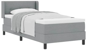 vidaXL Κρεβάτι box spring με στρώμα Ανοιχτό γκρι 100 x 200 cm