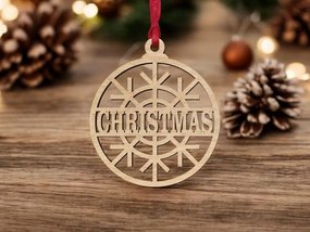 Intra απο ξύλο plywood 3mm-4mm πάχος – Εξατομικευμένο διακοσμητικό μπιχλιμπίδι με νιφάδες χιονιού 20x20 cm INTRAVECTRY-MY546695