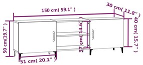 ΈΠΙΠΛΟ ΤΗΛΕΟΡΑΣΗΣ ΜΑΥΡΟ 150X30X50 ΕΚ. ΕΠΕΞΕΡΓΑΣΜΕΝΟ ΞΥΛΟ 812628