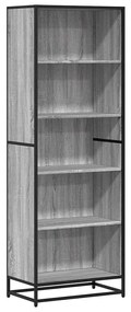 Βιβλιοθήκη Γκρι Sonoma 60x35x170,5 cm Ξύλινη κατασκευή - Γκρι