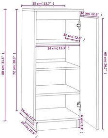 ΠΑΠΟΥΤΣΟΘΗΚΗ 35 X 35 X 80 ΕΚ. ΑΠΟ ΜΑΣΙΦ ΞΥΛΟ ΠΕΥΚΟΥ 813535