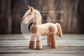 Intra Συλλεκτικό Ξύλινο Παζλ Plywood 4mm - Όμορφη εικόνα ενός ξύλινου παιχνιδιού αλόγων Σε Ξύλινο Κουτί - Διαστάσεις: 10x10 cm – 25 κομμάτια