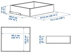 KOMPLEMENT συρτάρι με γυάλινη πρόσοψη 502.467.02