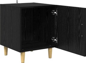 vidaXL Κομοδίνο Μαύρη Οξυά 40 x 40 x 50 cm Επεξεργασμένο Ξύλο