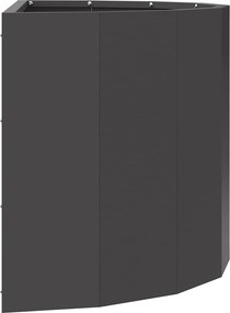 vidaXL Γλάστρα Μαύρο 60 x 30 x 35 εκ Ατσάλι