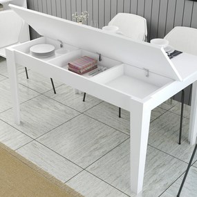 Τραπέζι Τραπεζαρίας Λευκό GAGREL 145x88x75