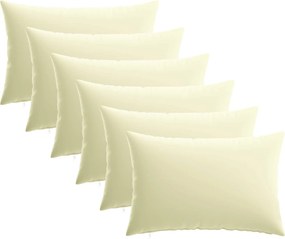 vidaXL Κάλυμμα Μαξιλαριού 6 pcs HEERLEN Κρεμ 50 x 80 cm Πολυεστέρας