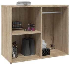 vidaXL Ντουλάπι Γυαλιστερό Sonoma Δρυς 80x40x65εκ.Επεξεργασμένο Ξύλο