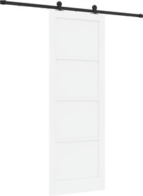 vidaXL Συρόμενη Πόρτα ORKDAL 83 x 232 εκ. Μασίφ Ξύλο Πεύκου Λευκό