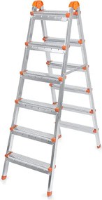 Σκάλα Double Step Perilla μεταλλική 6+6 σκαλοπάτια 137εκ.