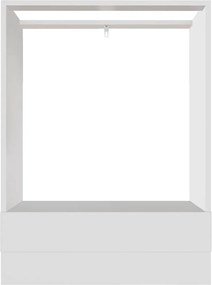 vidaXL Ντουλάπι Φούρνου "Riga" Λευκό 60x46x81,5 εκ. από Τεχνητό Ξύλο