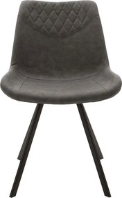 Καρέκλα Orca PU ανθρακί-μαύρο πόδι 50x60x78 εκ.