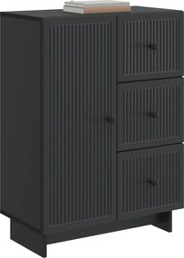 vidaXL Πλαϊνό γραφείο Μαύρο 66 x 34,5 x 90 εκ Επεξεργασμένο Ξύλο