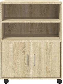 vidaXL Ντουλάπι Τροχήλατο Sonoma Δρυς 60x48x81 εκ. από Επεξ. Ξύλο