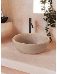 Sanitec Beige Rock 411 Νιπτήρας Κεραμικός Επιτραπέζιος 40x15cm