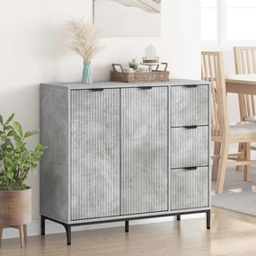 vidaXL Πλαϊνό γραφείο Σκυρόδεμα Γκρι 89,5 x 33 x 82 εκ.