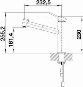 Blanco Ambis-S Inox - Μπαταρία Κουζίνας με Ντους