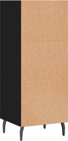 vidaXL Ντουλάπι Μαύρο 34,5x32,5x90 εκ. Επεξεργασμένο Ξύλο