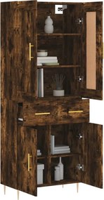vidaXL Ντουλάπι Καπνιστή Δρυς 69,5x34x180 εκ. από Επεξεργασμένο Ξύλο