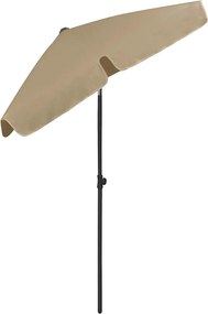 vidaXL Ομπρέλα Θαλάσσης Taupe 200 x 125 εκ.