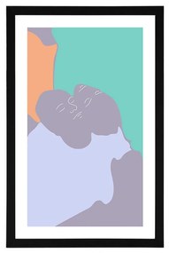 Αφίσα με παρπαστού Η εγγύτητα δύο ανθρώπων - 40x60 white