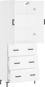 vidaXL Ντουλάπι Λευκό 69,5x34x180 εκ. από Επεξεργασμένο Ξύλο