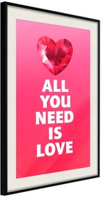 Αφίσα - Ruby Heart - 40x60 - Μαύρο - Με πασπαρτού