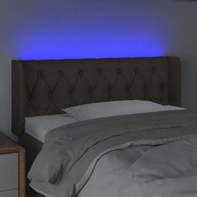 Κεφαλάρι Κρεβατιού LED Taupe 103x16x78/88 εκ. Υφασμάτινο - Μπεζ-Γκρι