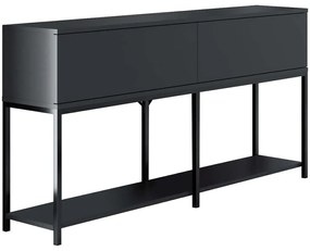 Κονσόλα Lord 618BLY1196 150x30x80cm Anthracite-Black Particle Board, Metal