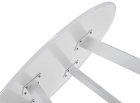 Τραπέζι Riverton 495, Άσπρο, 76cm, Ινοσανίδες μέσης πυκνότητας, Μέταλλο